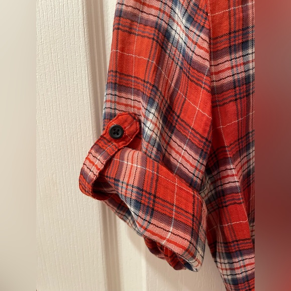 Uniqlo Shirt Collection Tunic Shirt dress red plaid - Picture 7 of 10